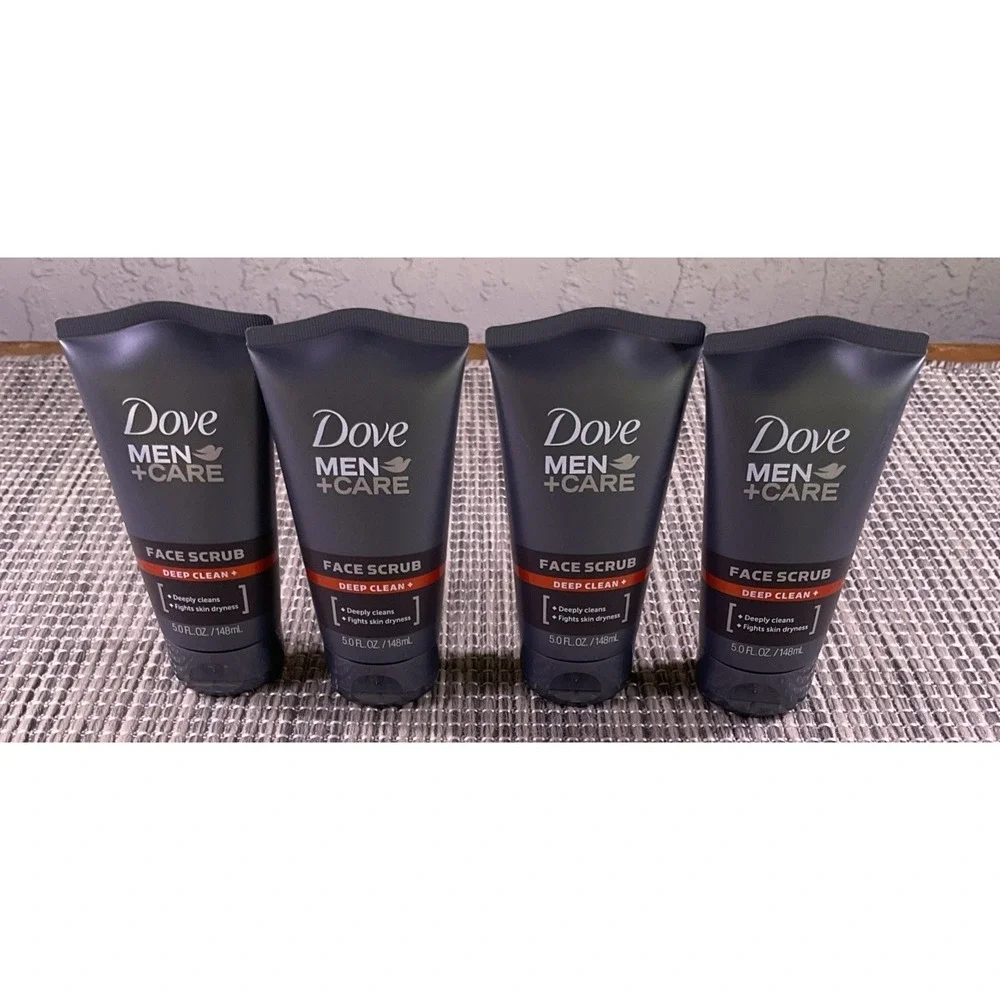 LOT OF 4--Dove Men + Care Face Scrub DEEP CLEAN Each is 5oz.